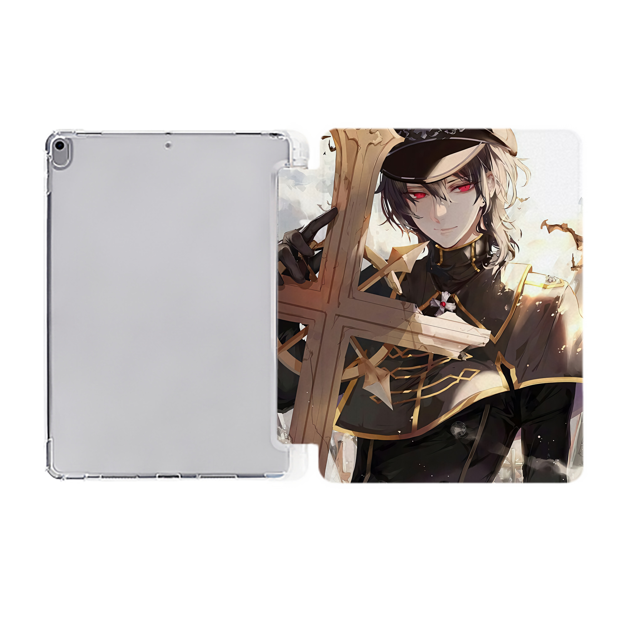 （画像用） 刀剣乱舞 Touken Ranbu IPad ケース ペン収納付き 三つ折りスタンド PUレザー×シリコン 対応機種9.5/10.5/10.9インチ